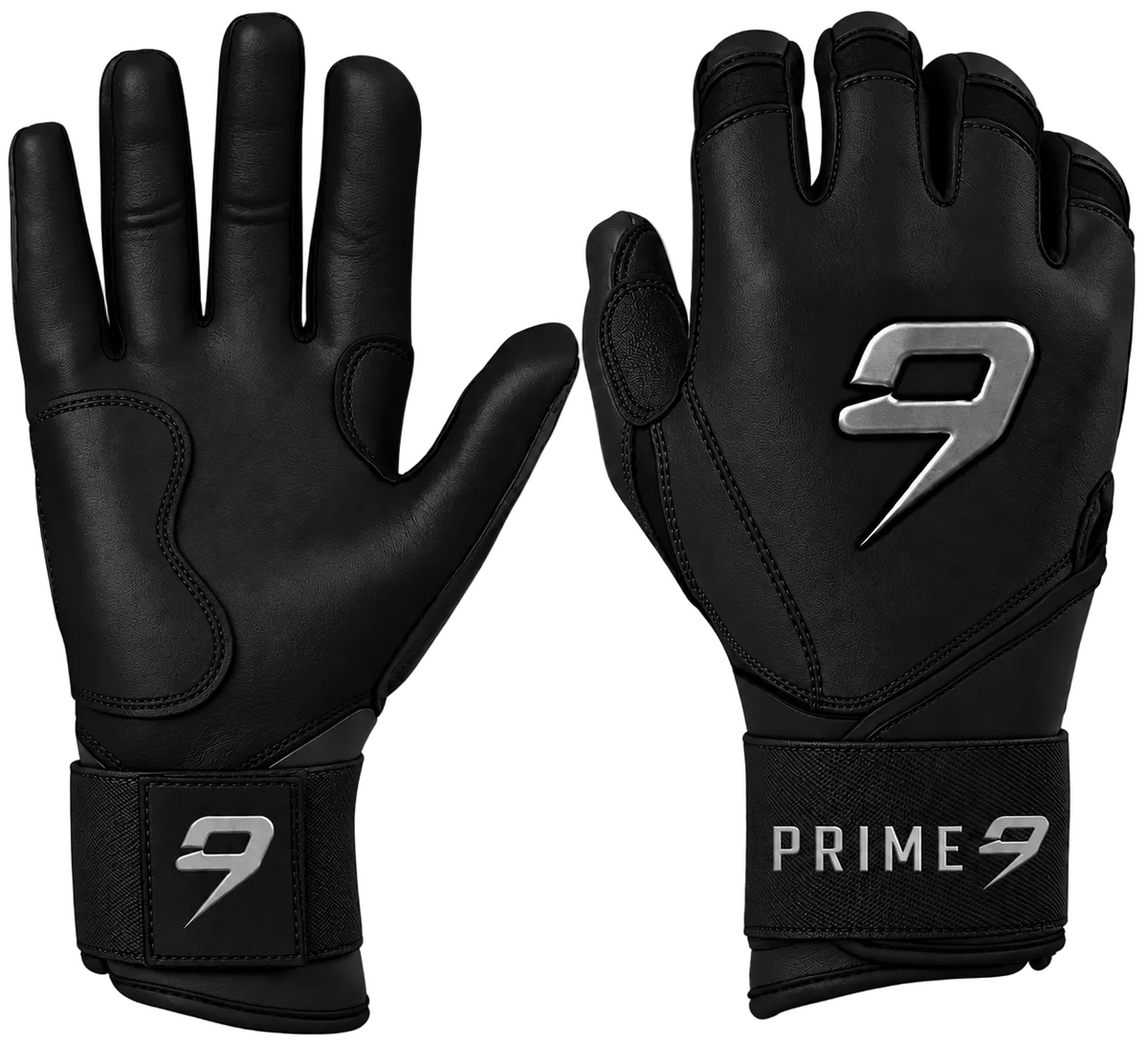 BASEBALL BATTING GLOVE BLACK AND SILVER