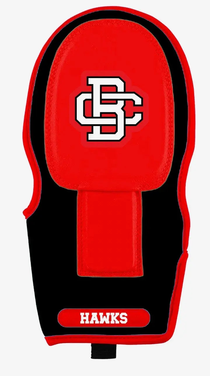 red and black creeks baseball sliding mitt
