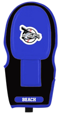 black and blue sliding mitt