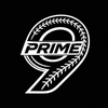 white prime9 logo with black background custom batting gloves